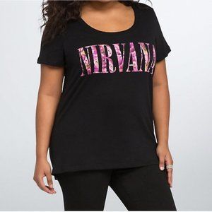 Nirvana Orchid Lily 100% Cotton Graphic Tee Size 3x